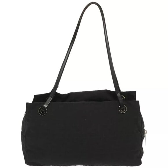 FENDI Zucca Canvas Hand Bag Black Auth hk1179 - Picture 3 of 16